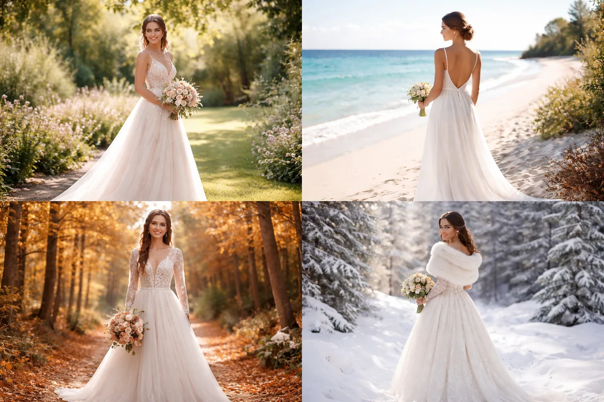 Quel style de robe choisir selon la saison de votre mariage