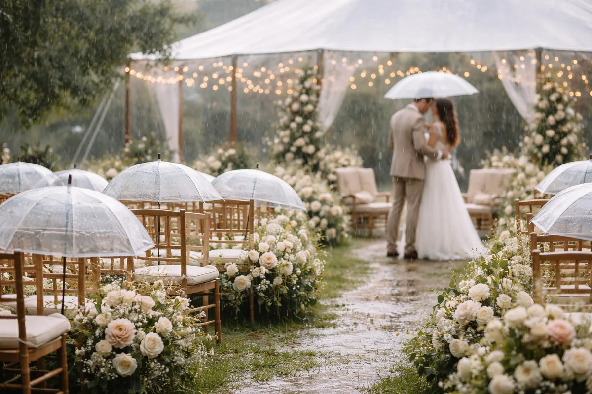 Faut-il prévoir un plan B en cas de pluie pour un mariage en plein air